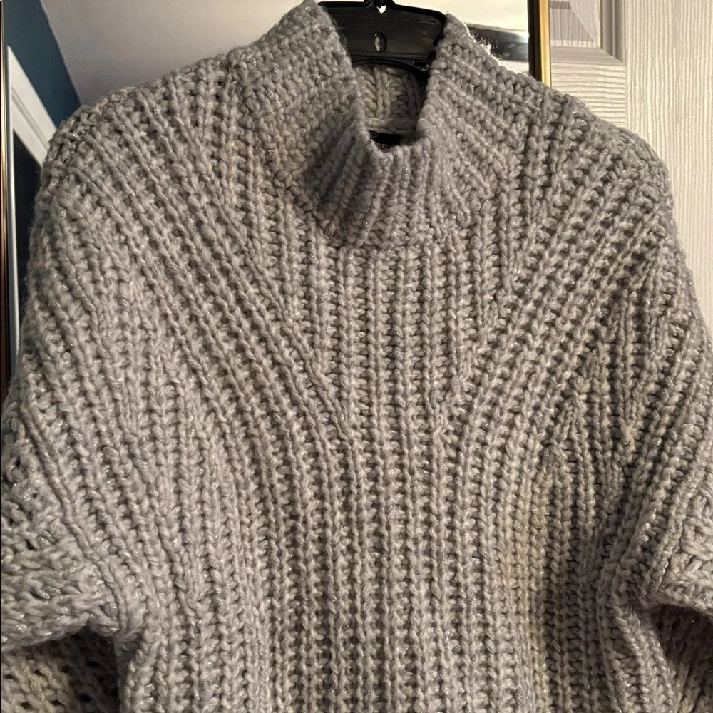 Express Gray and silver Knit Sweater - Picture 2 of 5
